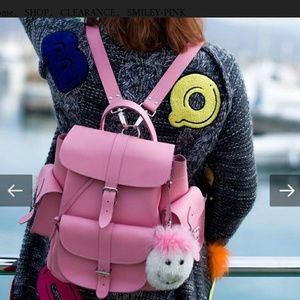 Grafea Pink Leather Backpack